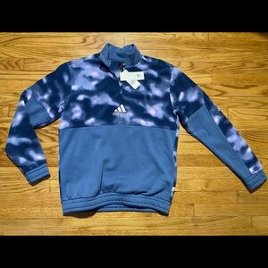 Adidas Polar Fleece Nature 1/4-Zip Jacket Wonder Bliss/Lilac Men’s Sz 2XL new